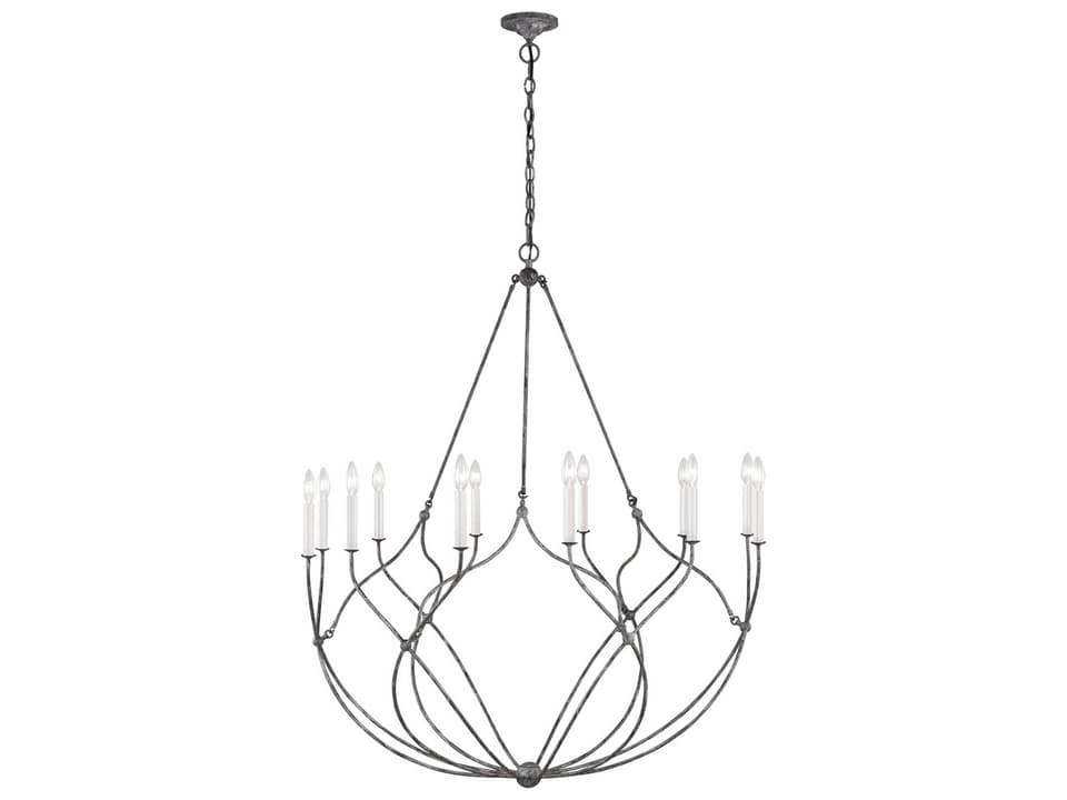 12-Light Richmond Chandelier in Weathered Galvanized