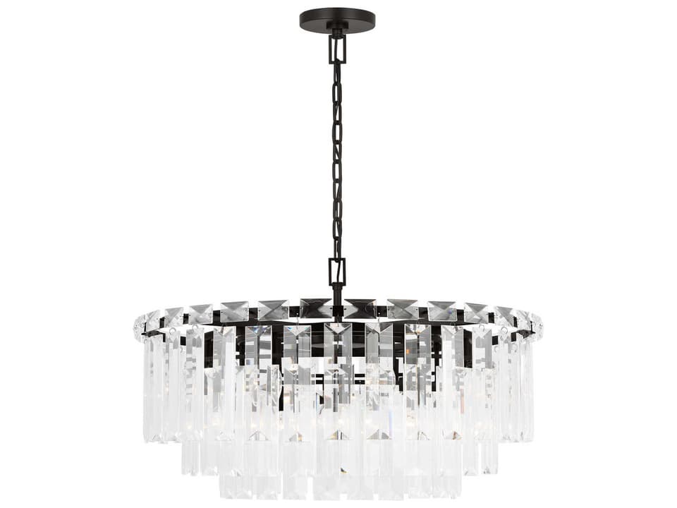 Arden 16-Light Tiered Chandelier in Aged Iron