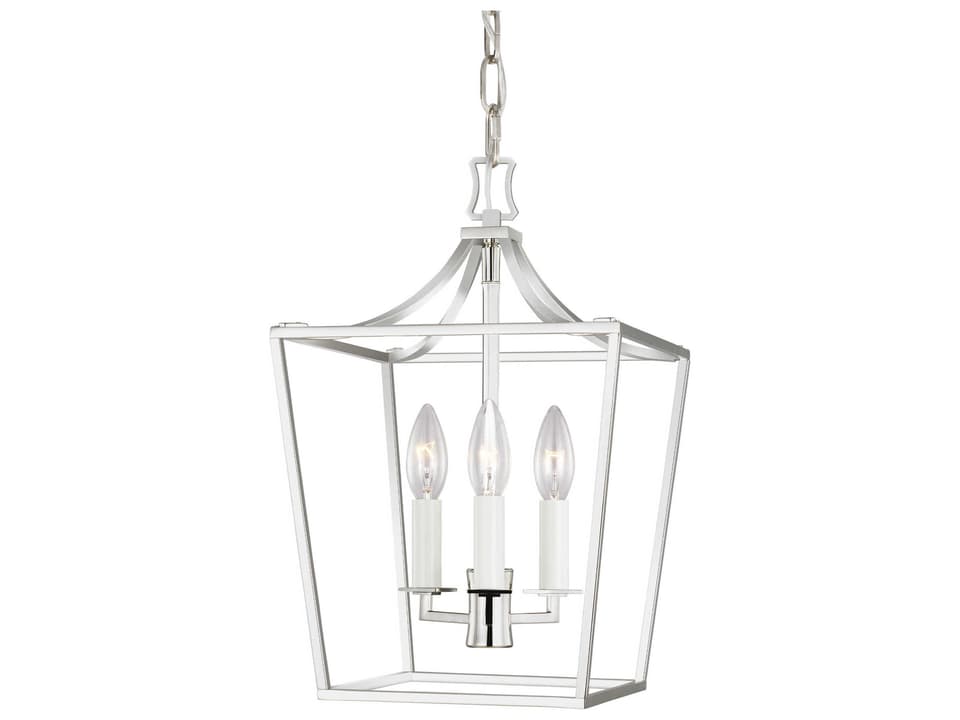 Southold 3-Light Mini Lantern Pendant Light in Polished Nickel