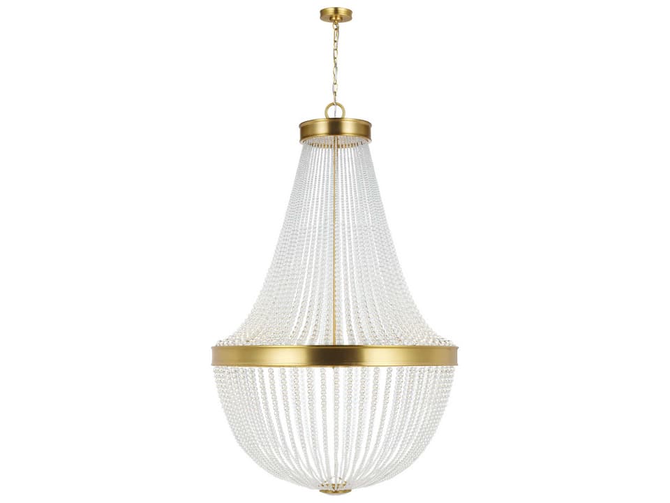 12-Light Summerhill Chandelier in Burnished Brass