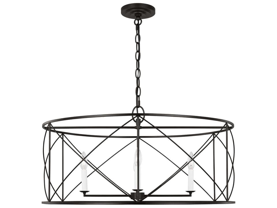 Beatrix 4-Light Chandelier in Aged Iron by Chapman & Myers