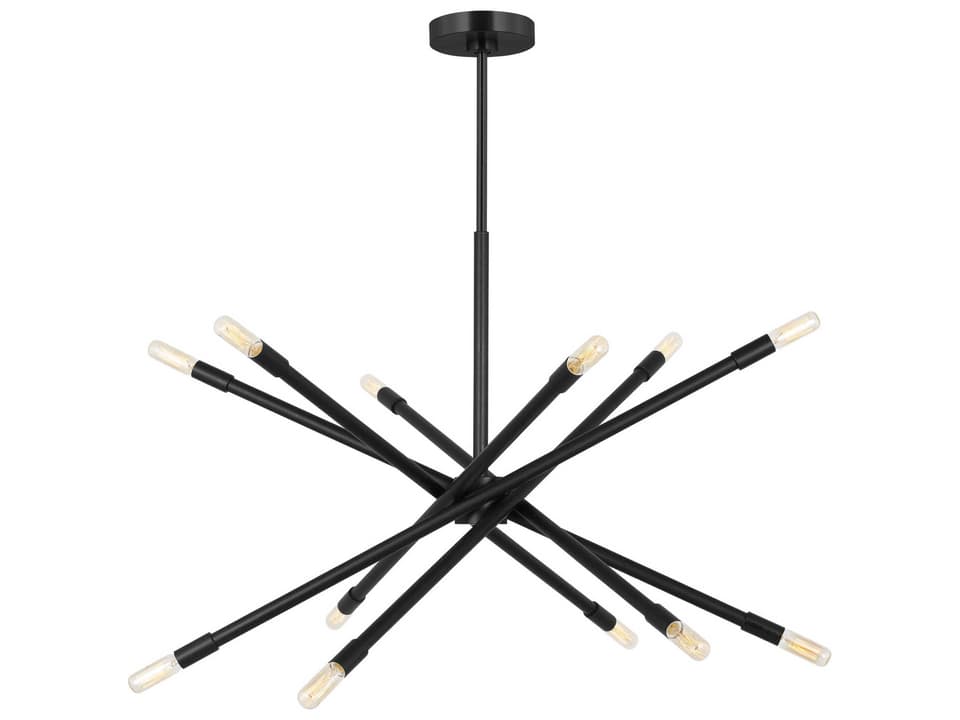 12-Light Eastyn Chandelier in Midnight Black