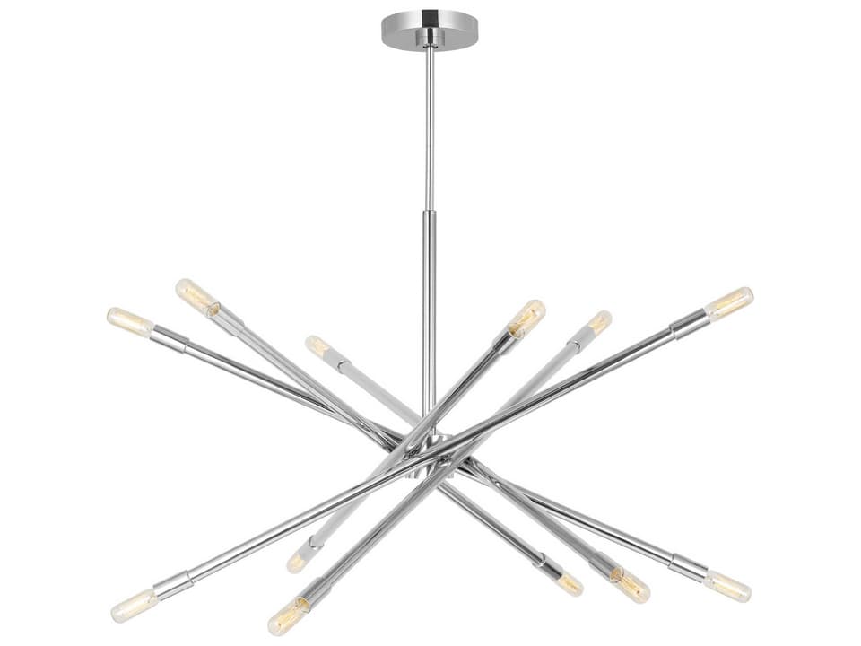 12-Light Eastyn Sputnik Chandelier in Polished Nickel