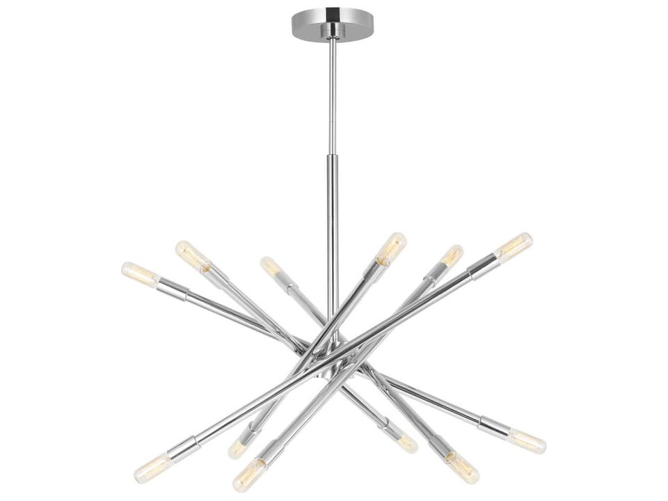 12-Light Eastyn Chandelier in Polished Nickel