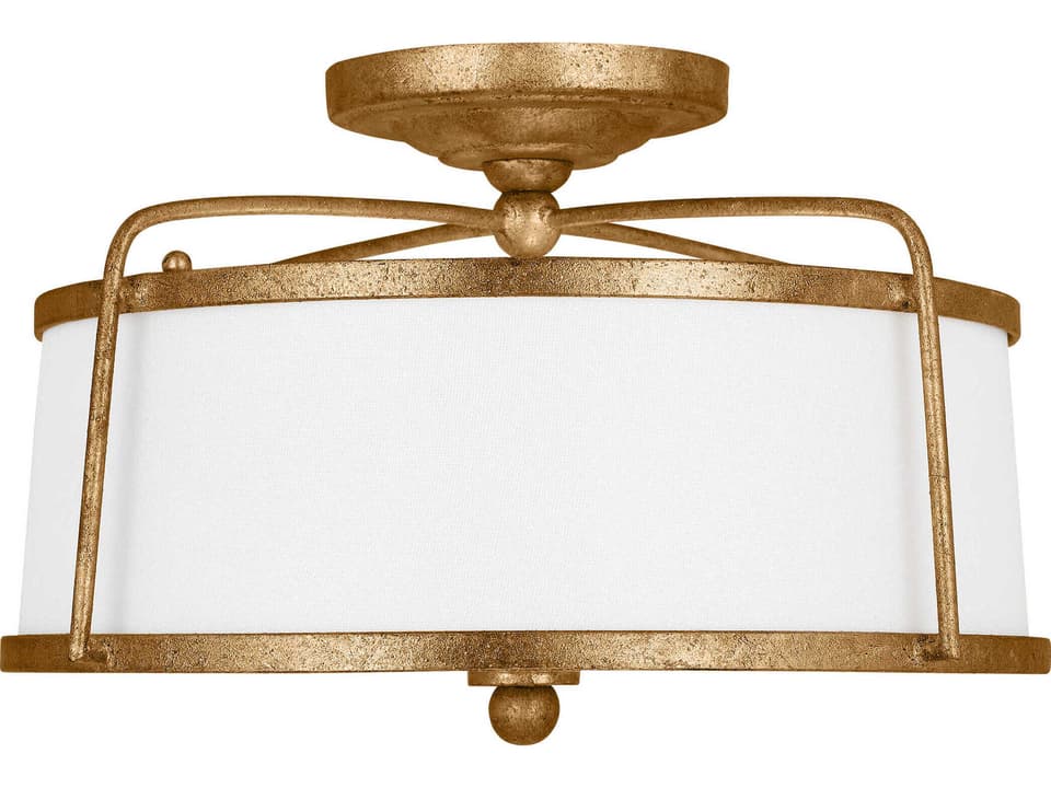 Stonington 2-Light Semi-Flush Mount in Antique Gild