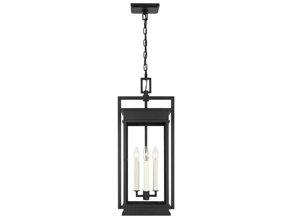 Cupertino 4-Light Outdoor Pendant Light in Textured Black