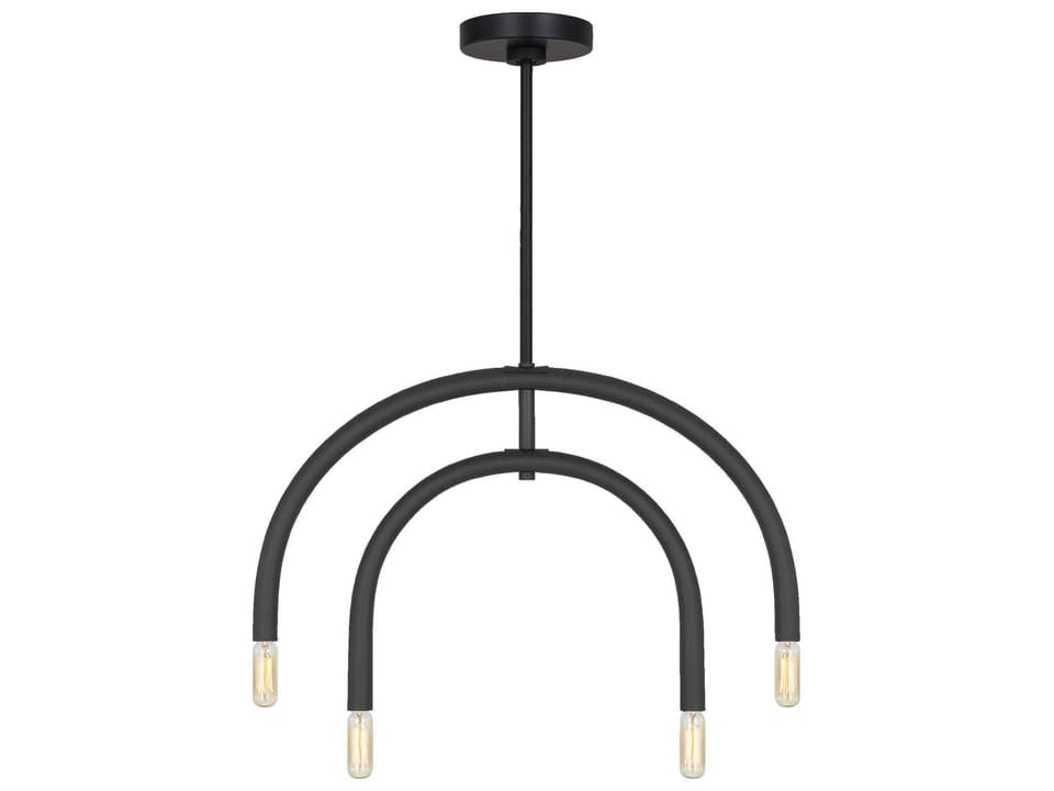 4-Light Hadden Chandelier in Midnight Black