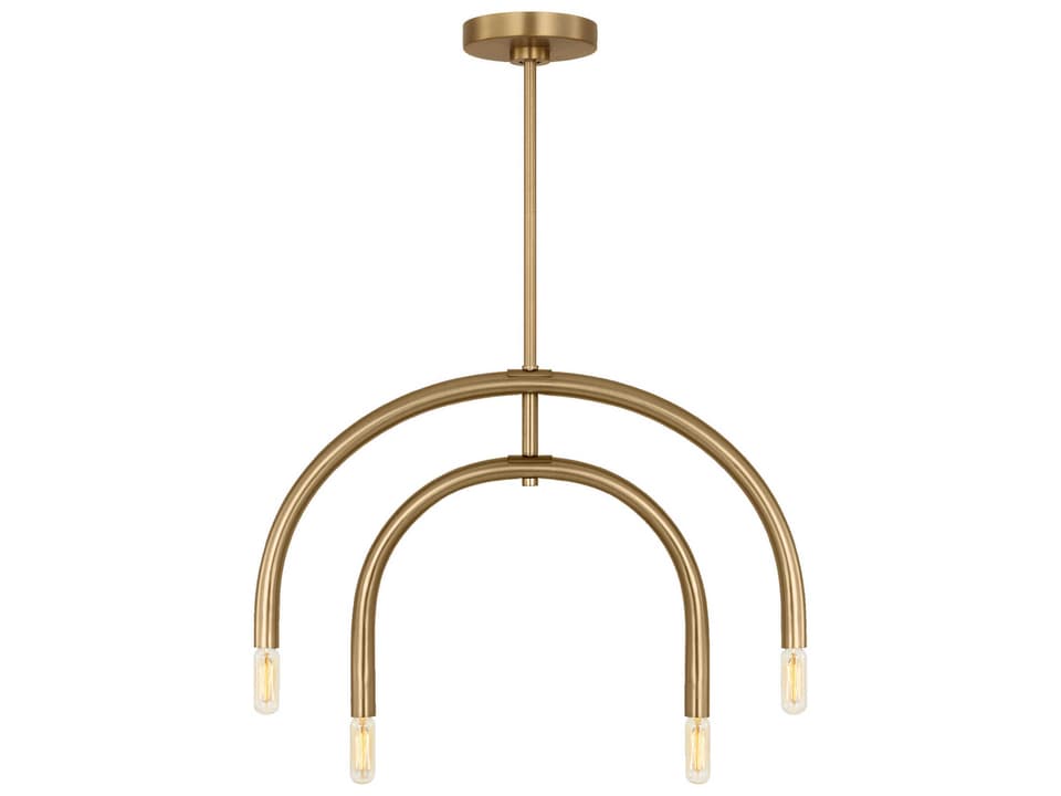 4-Light Hadden Chandelier in Satin Brass