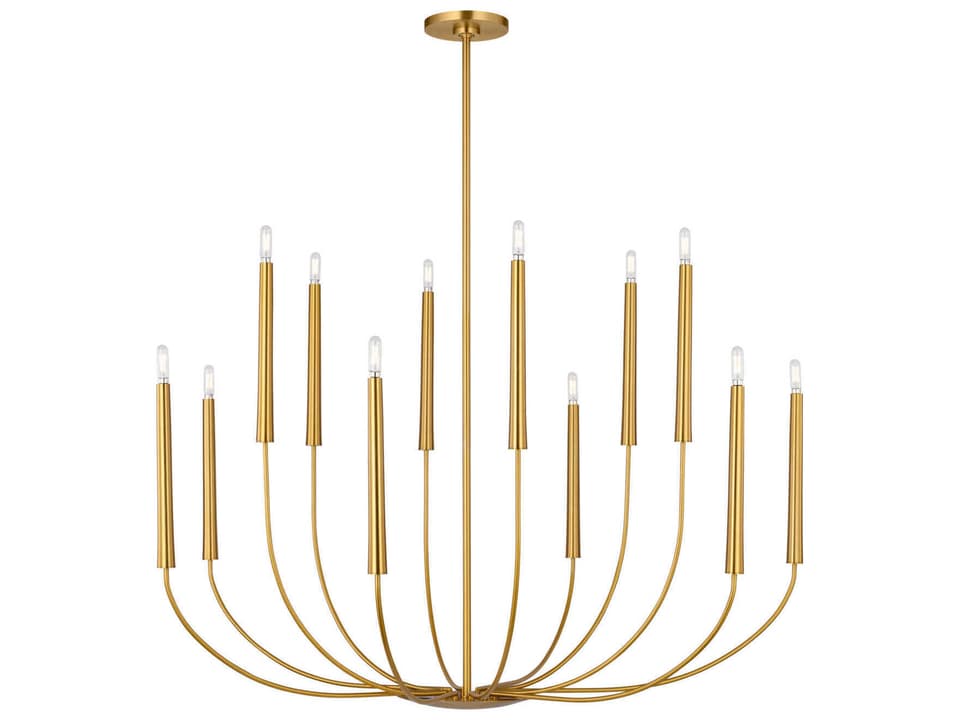 12-Light Lois Chandelier in Burnished Brass
