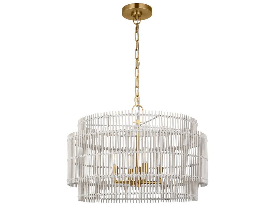 Elio 4-Light Burnished Brass Drum Chandelier