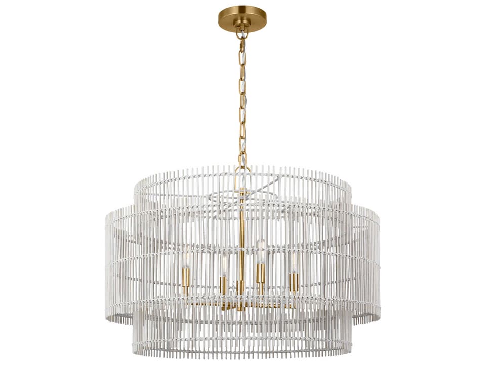 Elio 4-Light Burnished Brass Drum Chandelier