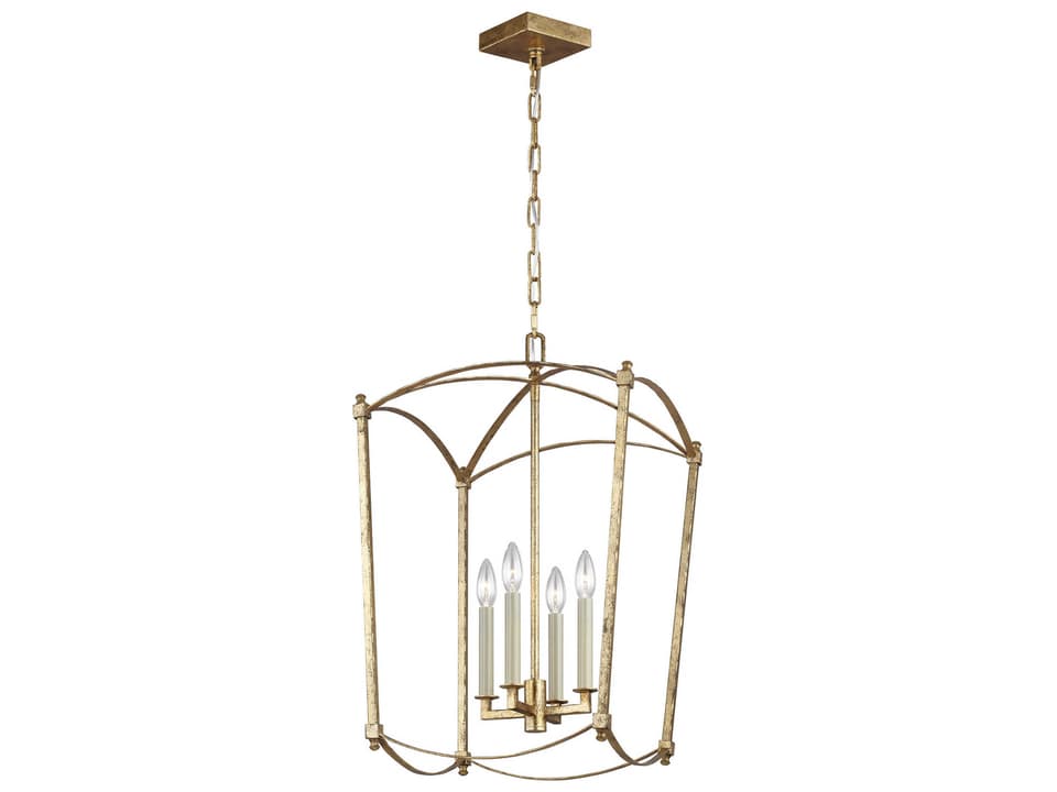 Thayer 4-Light Lantern Chandelier in Antique Gild