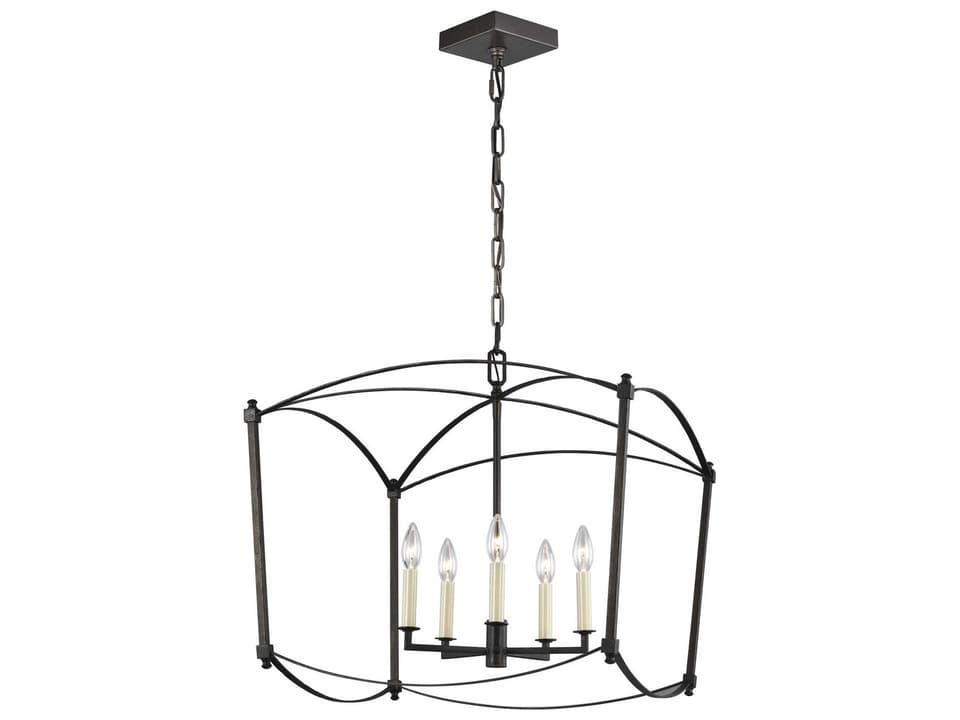 Thayer 5-Light Chandelier in Smith Steel