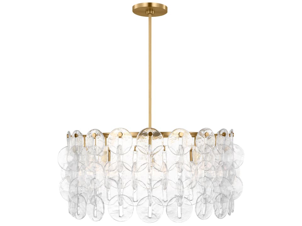 Candace 8-Light Drum Chandelier in Burnished Brass