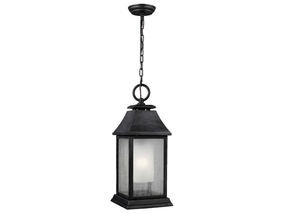 Shepherd 1-Light Outdoor Pendant Light in Dark Weathered Zinc