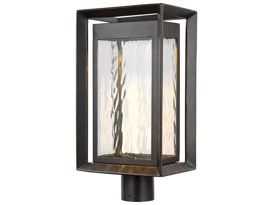 Urbandale 1-Light LED Outdoor Post Lantern in Antique Bronze