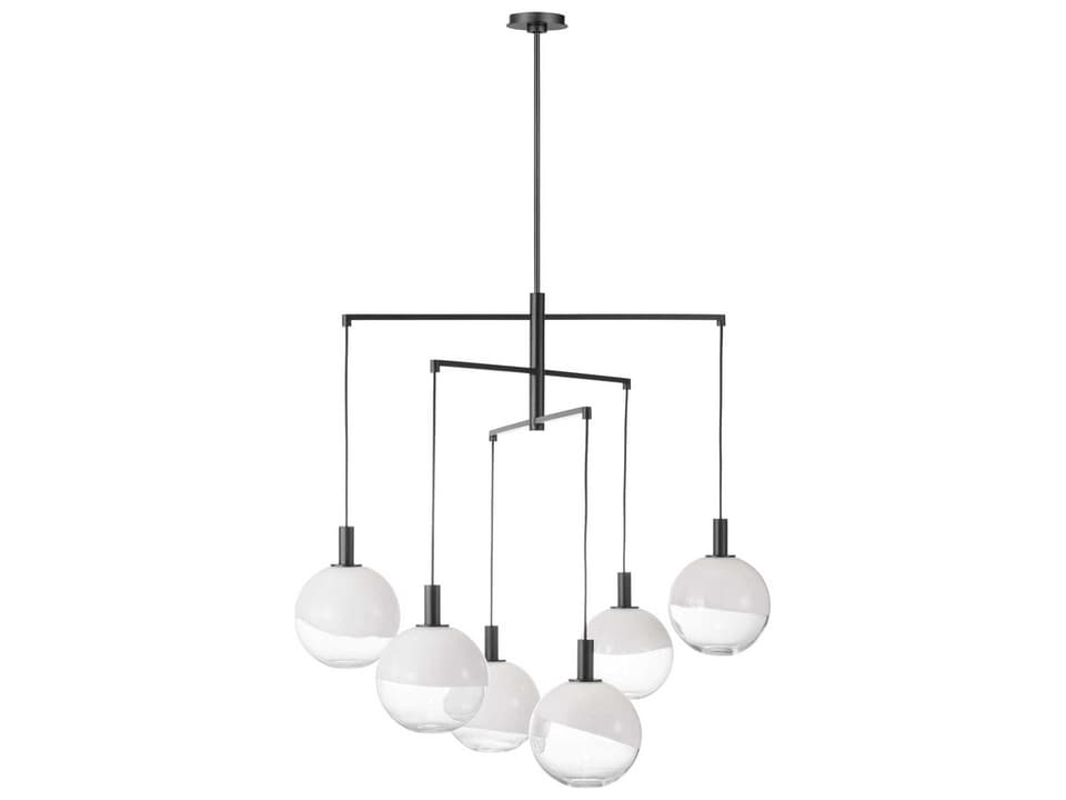 6-Light Torian Chandelier in Aged Iron