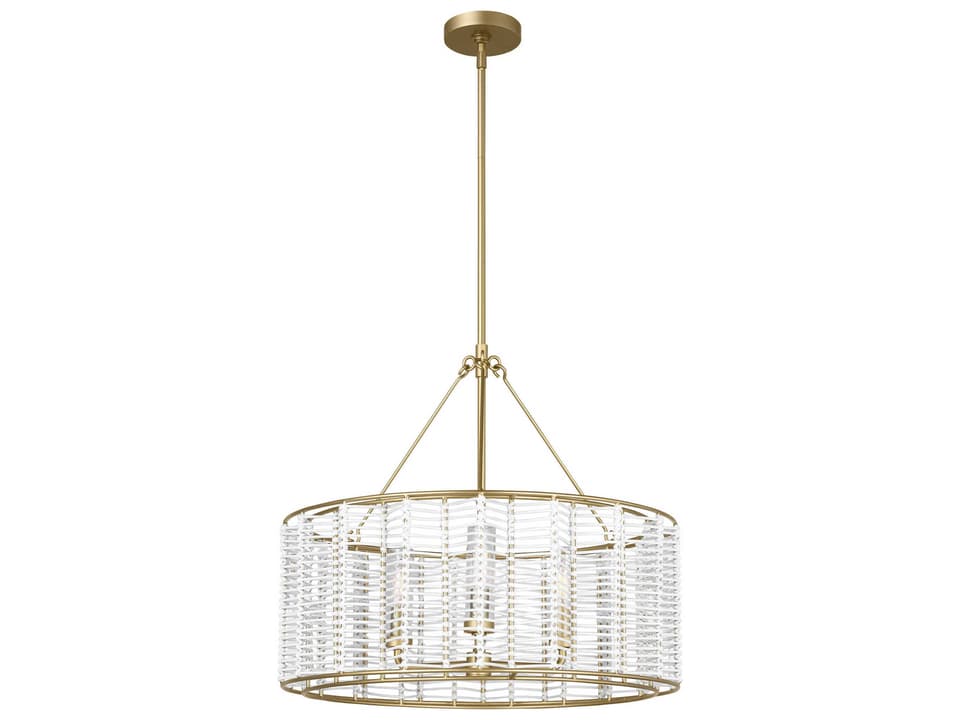 3-Light Winslow Chandelier in Powder-Coated Brass