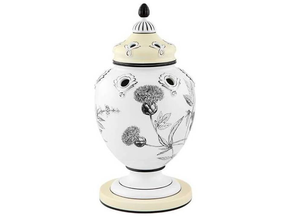 Herbariae Parade Porcelain Decorative Pot in Multi-Color
