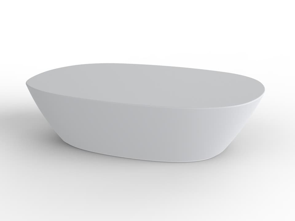 Vondom Sabinas 47 Inch Oval Coffee Table in White Matte