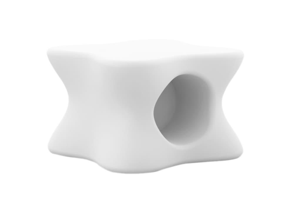 Pal 24-Inch Square Polyethylene Coffee Table in White Matte