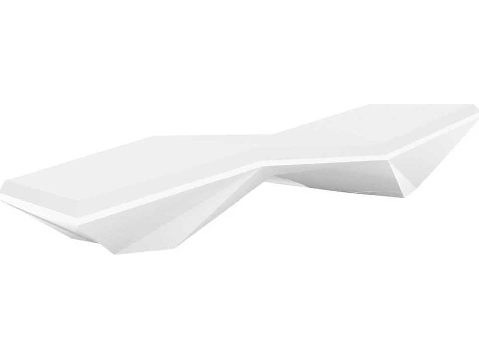 Faz White Matte Upholstered Outdoor Chaise Lounge by Ramón Esteve