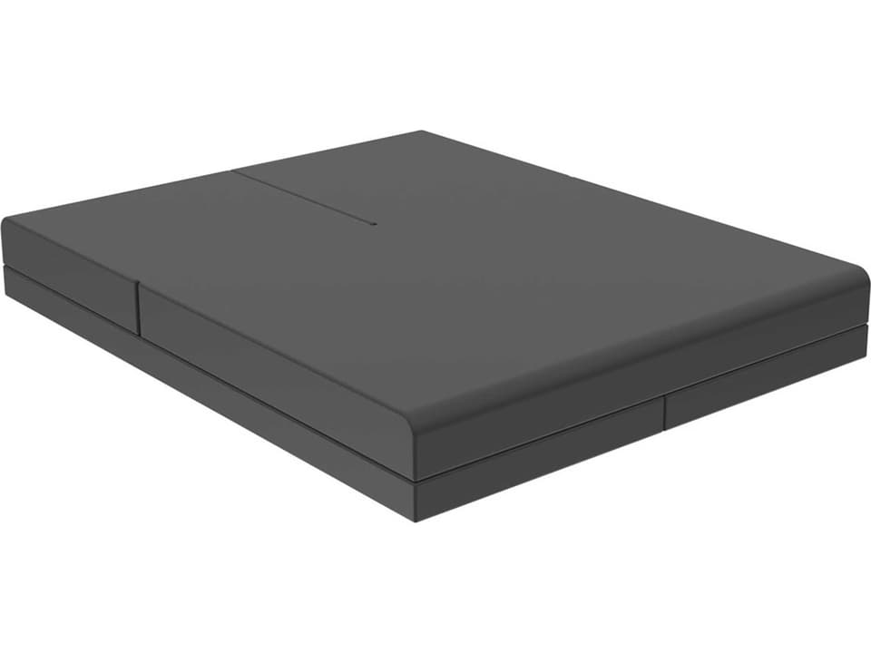 Pixel Anthracite Resin Daybed with Cushion by Ramon Esteve