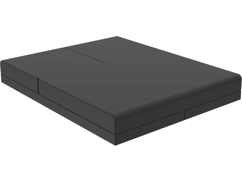 Pixel Outdoor Resin Daybed in Black with Acrylic Cushion by Ramón Esteve