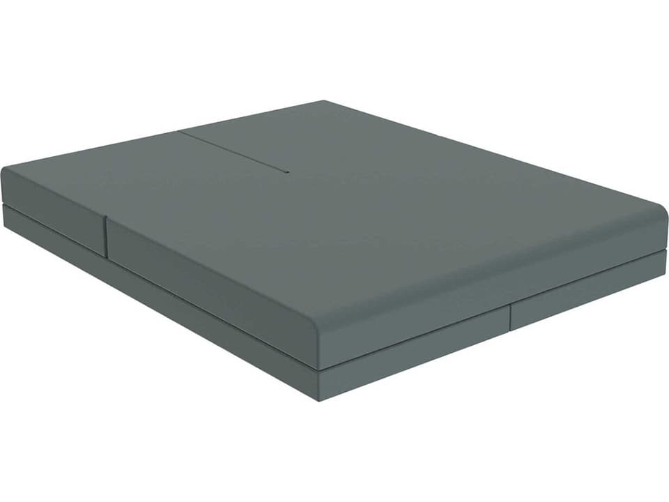 Pixel Outdoor Daybed in Matte Modo Green with Adjustable Backrests