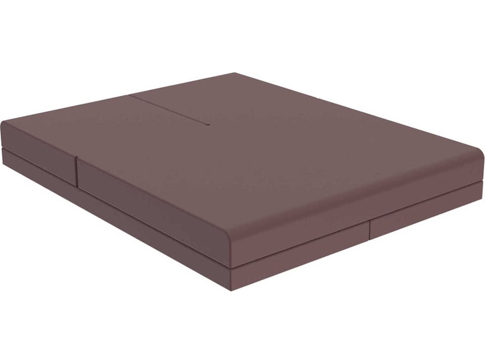 Pixel Outdoor Daybed with Cushion in Purjai Red by Ramón Esteve