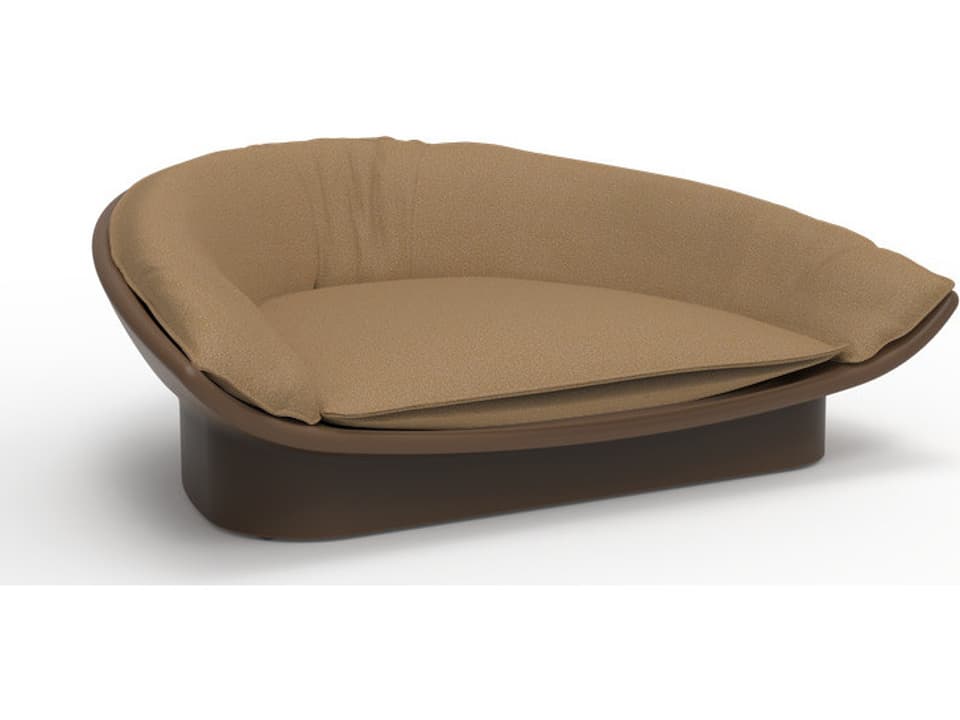 Lune Brown Polypropylene Cushion Lounge Bed