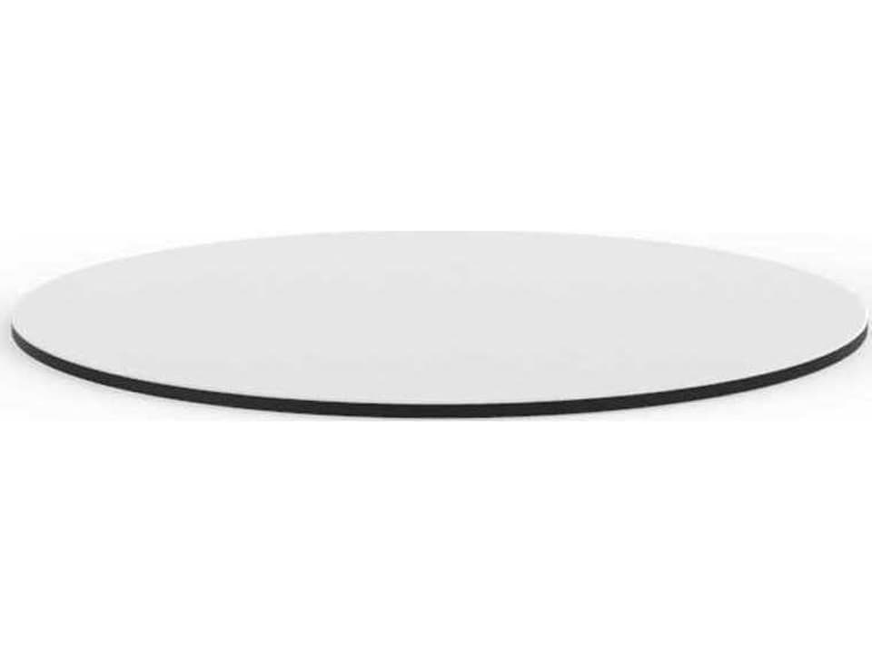 Faz - Round Table Top - Set of 2- 27.25Dia. - HPL Black Edge - White