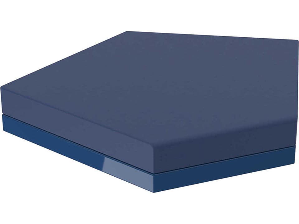 Pixel Notte Blue Upholstered Ottoman