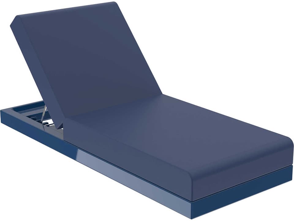 Pixel Notte Blue Upholstered Chaise
