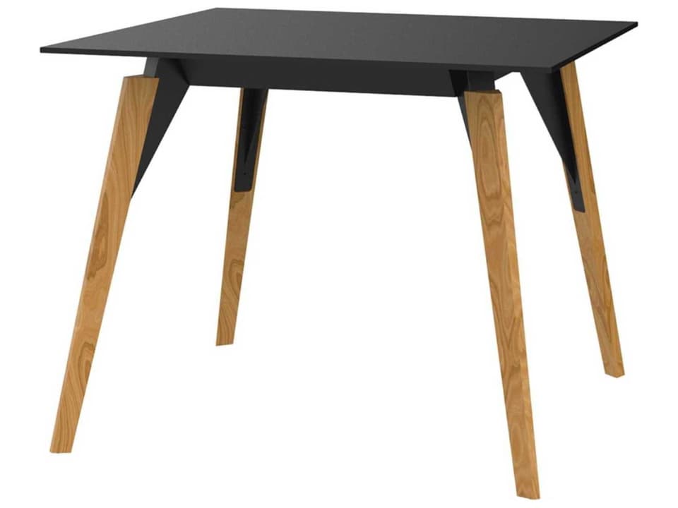 Faz Wood Rectangular Plastic Dining Table