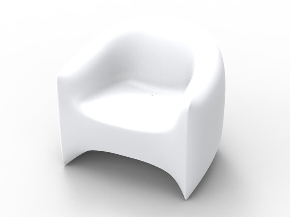 Blow Lounge Chair Modern White