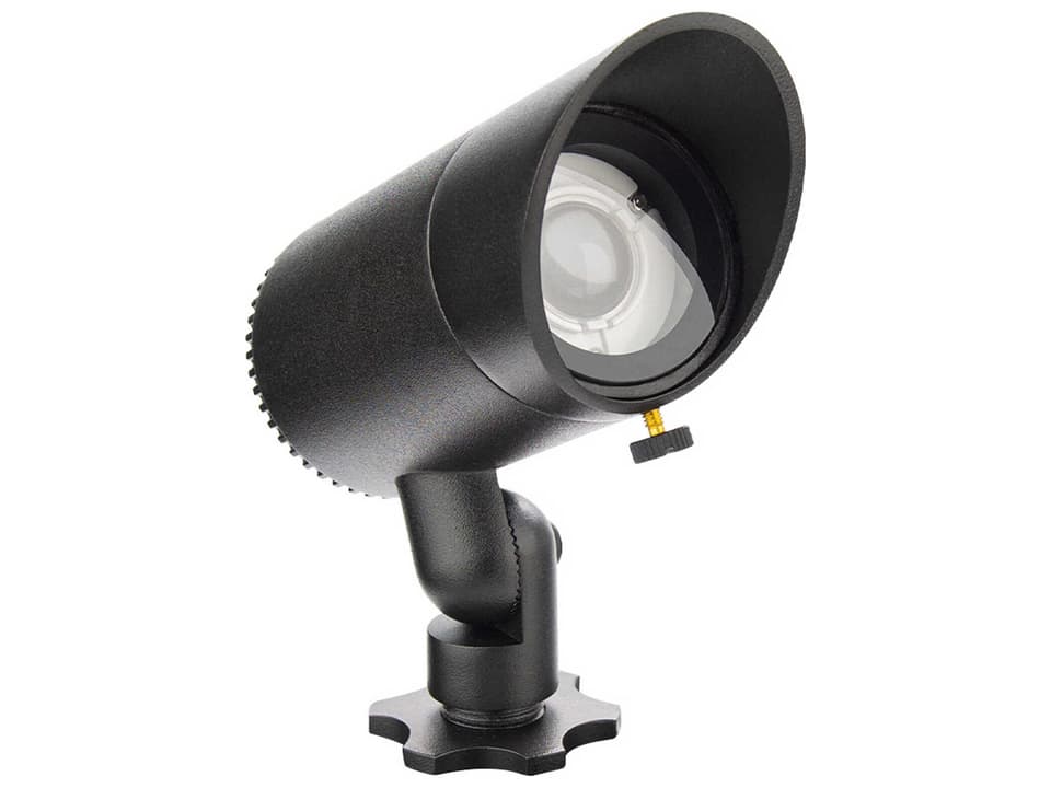 InterBeam 3W LED Landscape Accent Light Black with Adjustable Beam