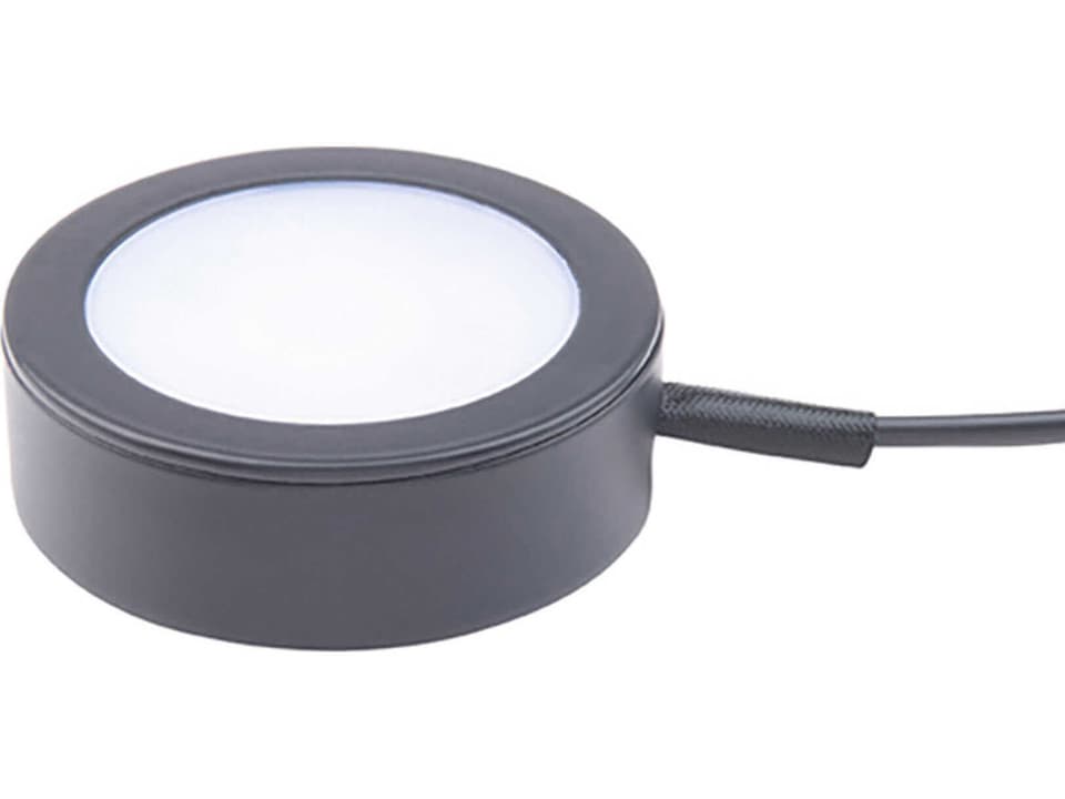 Line Voltage Puck with Single 6" Lead Wire and 6ft Power Cord with Roll Switch