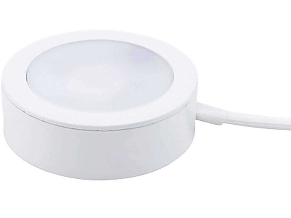 3-CCT LED Puck Undercabinet Light in White