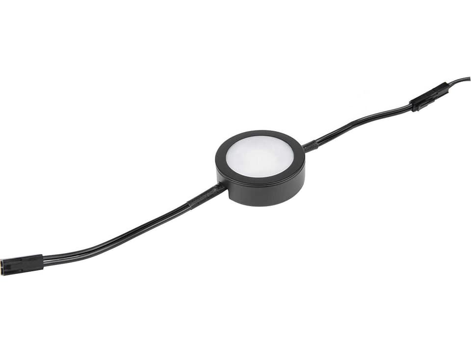 Line Voltage 4W LED CCT Selectable Puck Light in Black