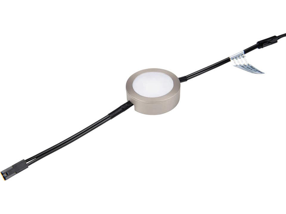 4W 3-CCT Dimmable LED Puck Light in Brushed Nickel