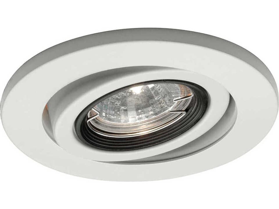 4 Inch Low Voltage Adjustable Gimbal Recessed Trim White
