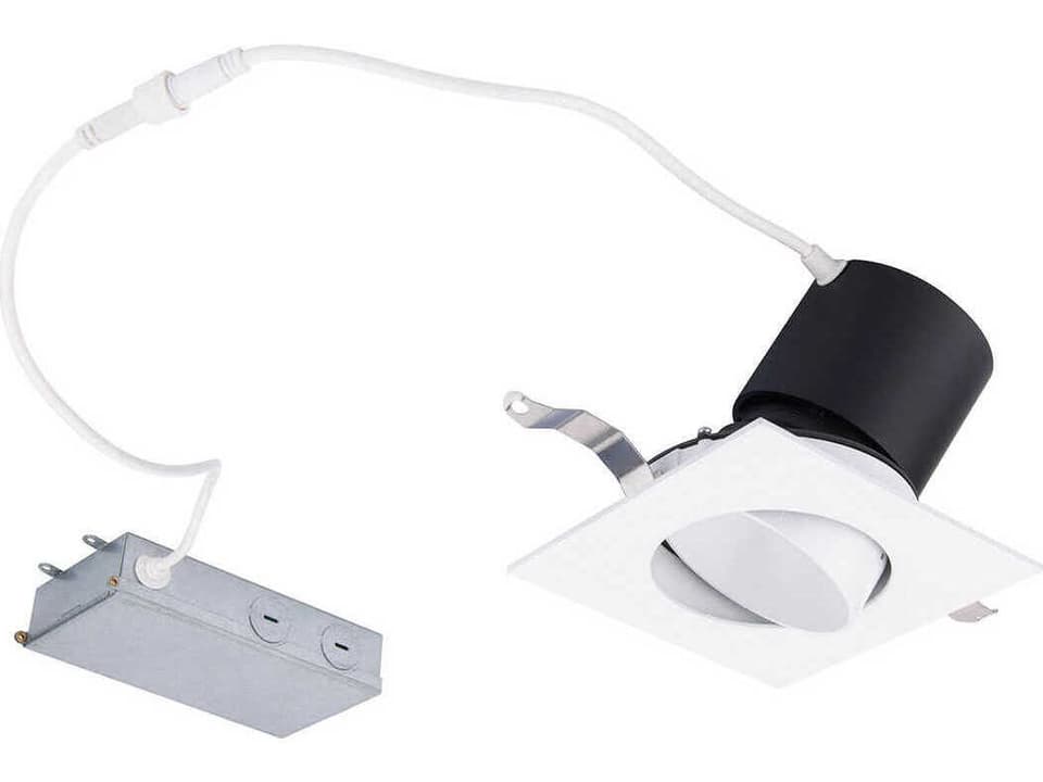 Patriot 3-Inch Square Adjustable LED Recessed Light with 5-CCT Selectable White Finish