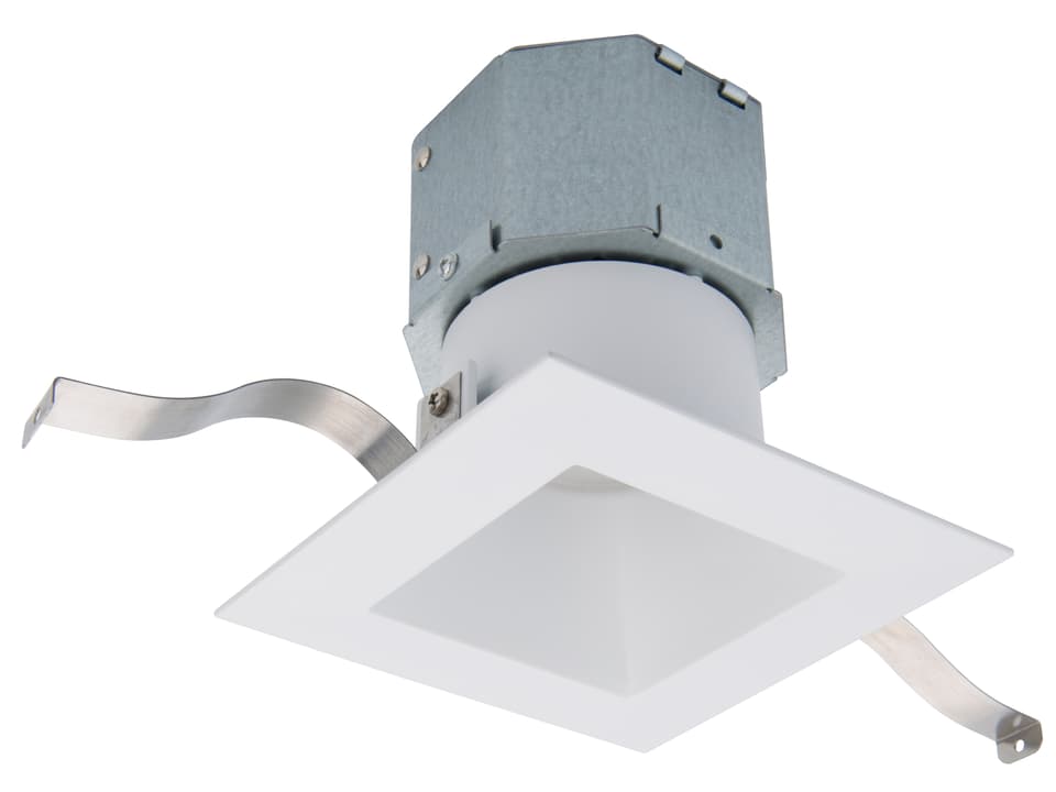 Pop-In 4 Inch Square LED Remodel Downlight in White