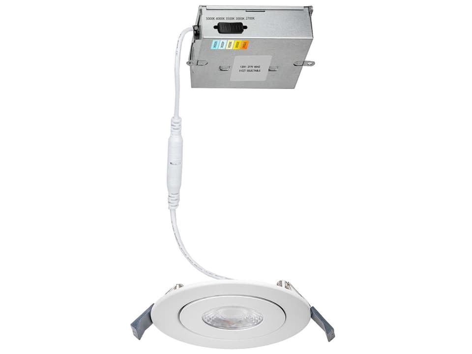 Lotos 4-Inch 9W Round Adjustable Recessed LED Downlight White