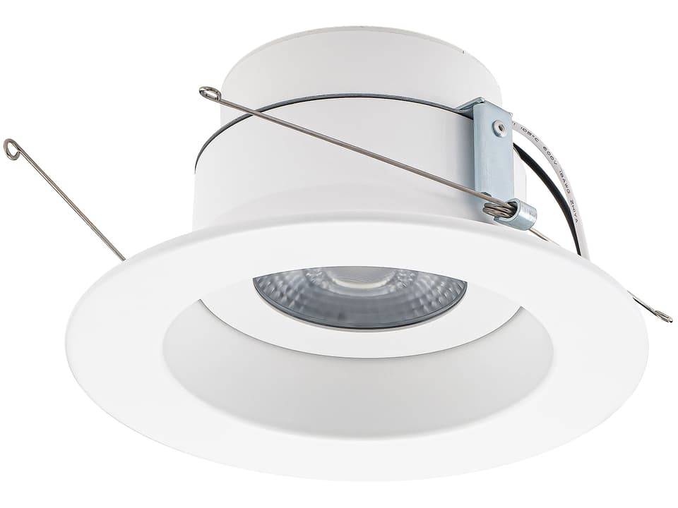 Lotos 6-Inch Round Adjustable LED Retrofit Downlight in White