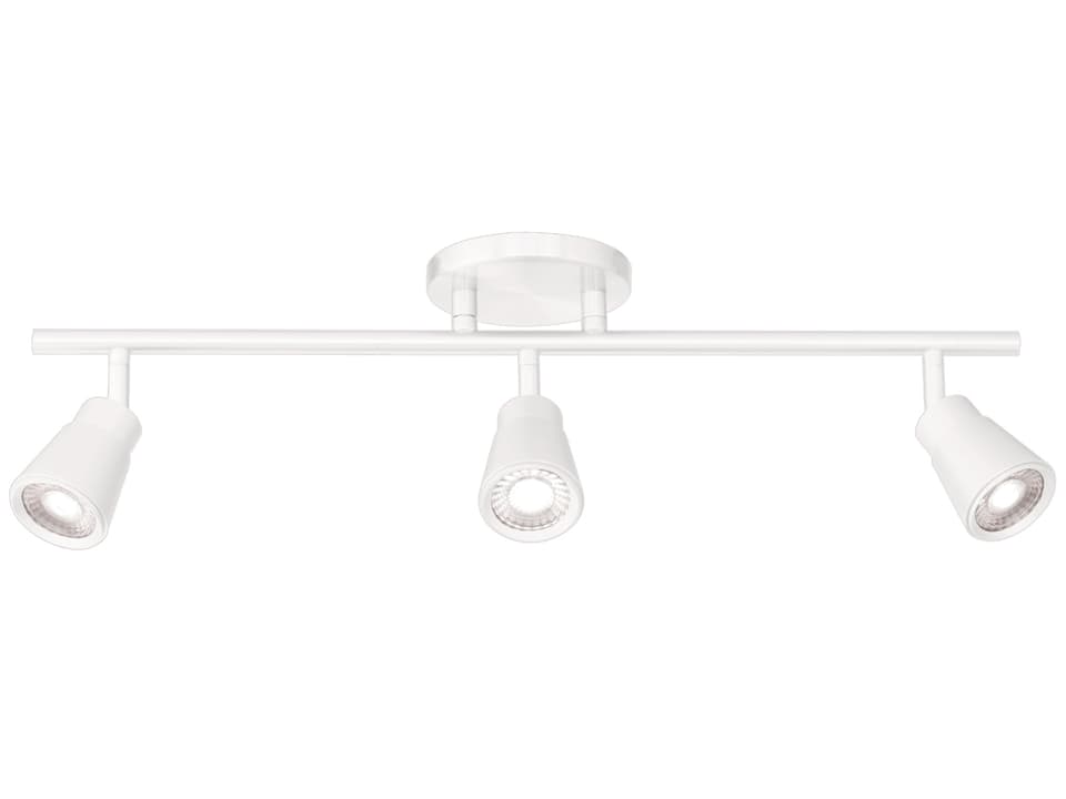 Solo 3-Light Fixed Rail LED Ceiling Light in White