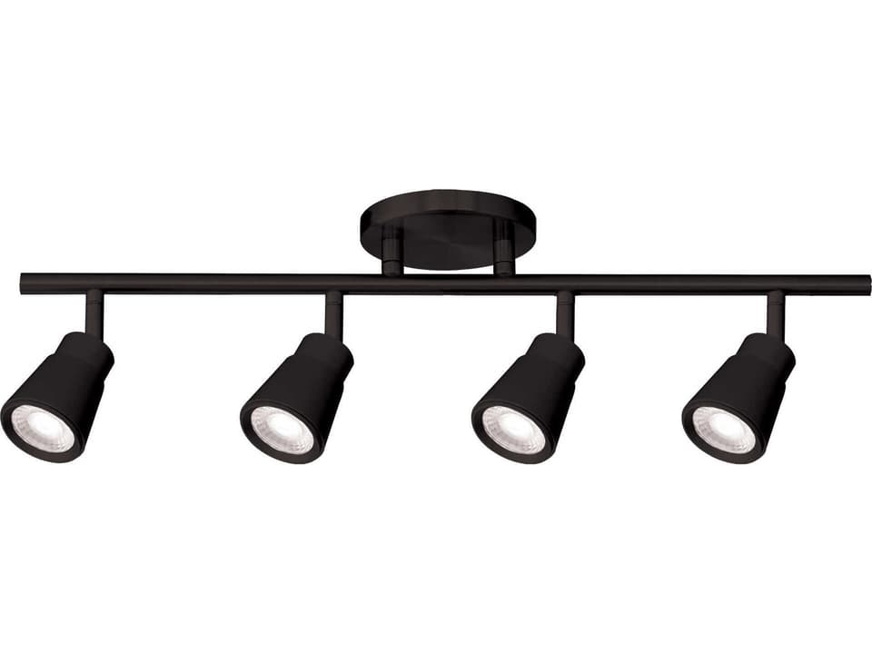 Solo 4-Light LED Fixed Rail Ceiling Light in Black