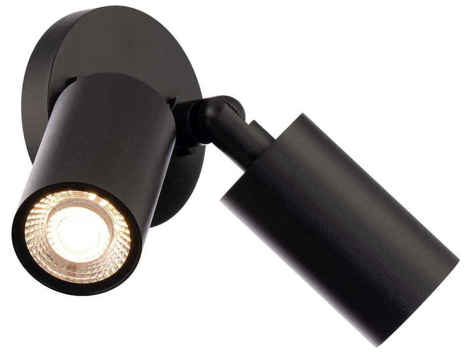 Cylinder 2-Light LED Outdoor Wall Sconce in Black