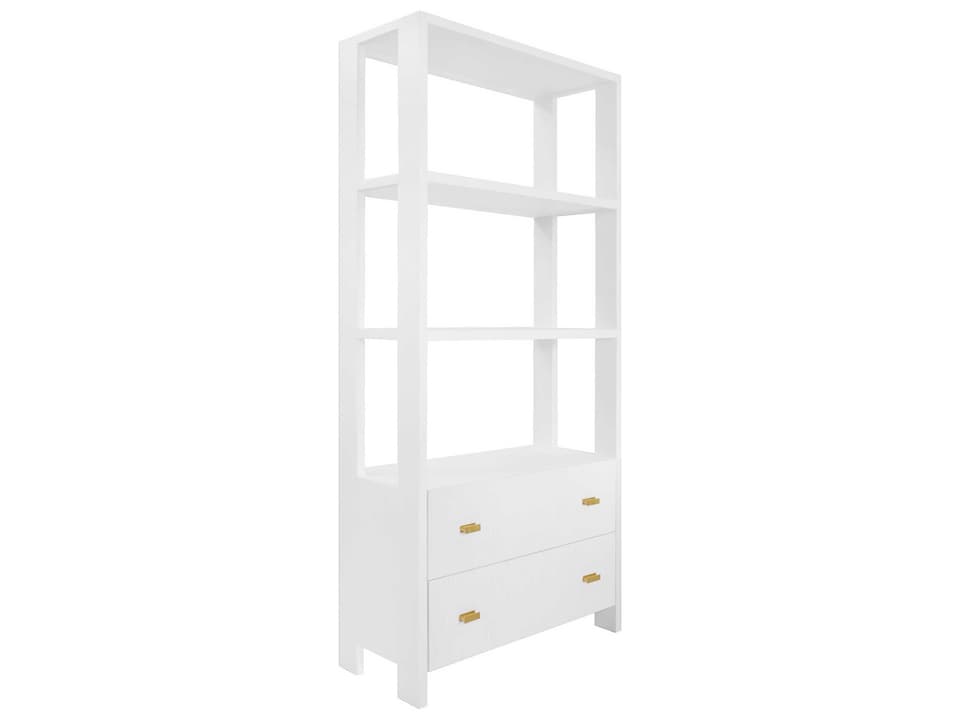 Matte White Lacquer Etagere